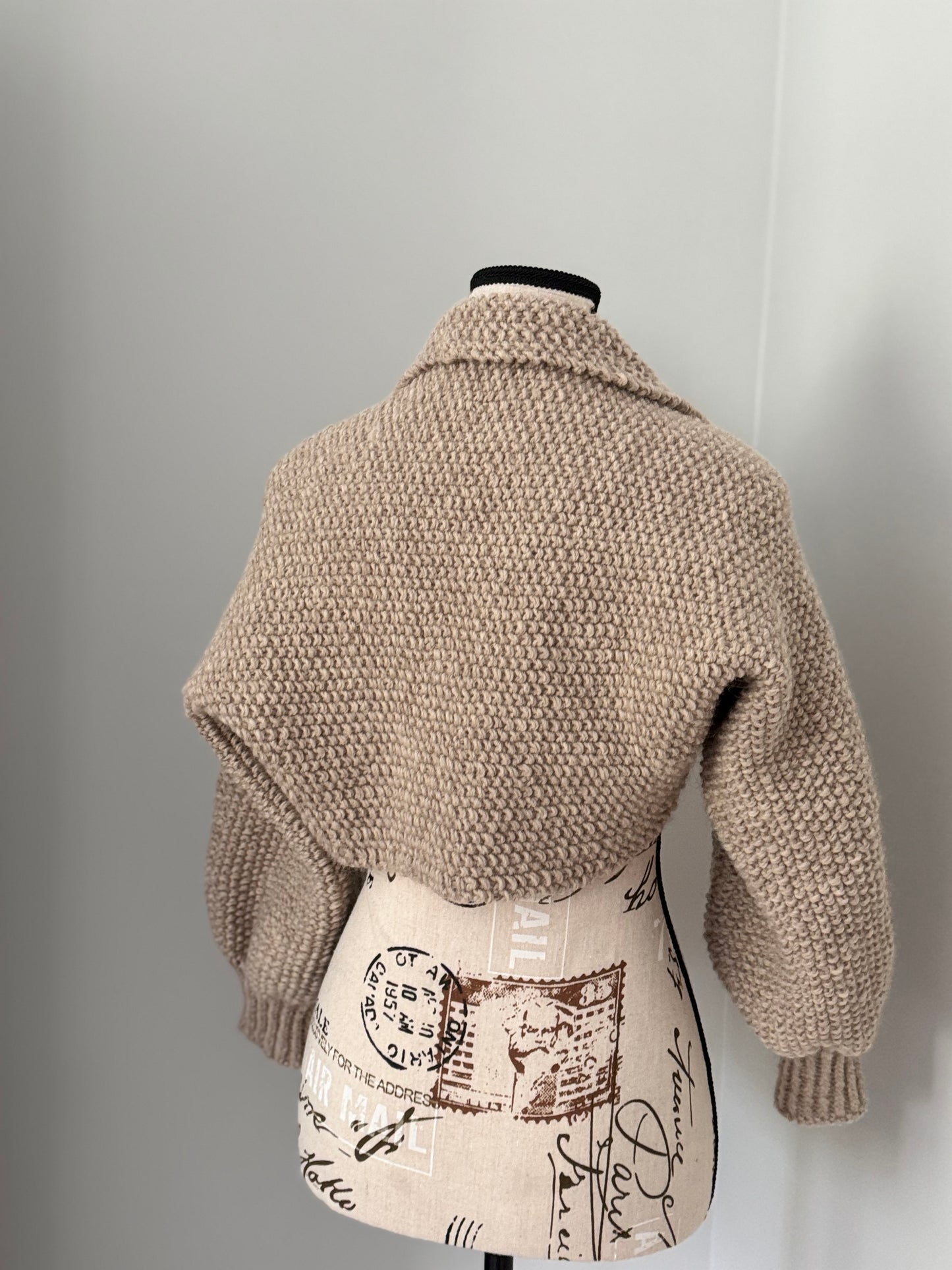 Apres Battle Cozy - Hand-Knitted Seed Stitch Shrug