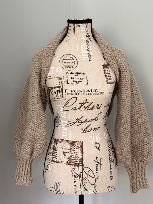 Apres Battle Cozy - Hand-Knitted Seed Stitch Shrug